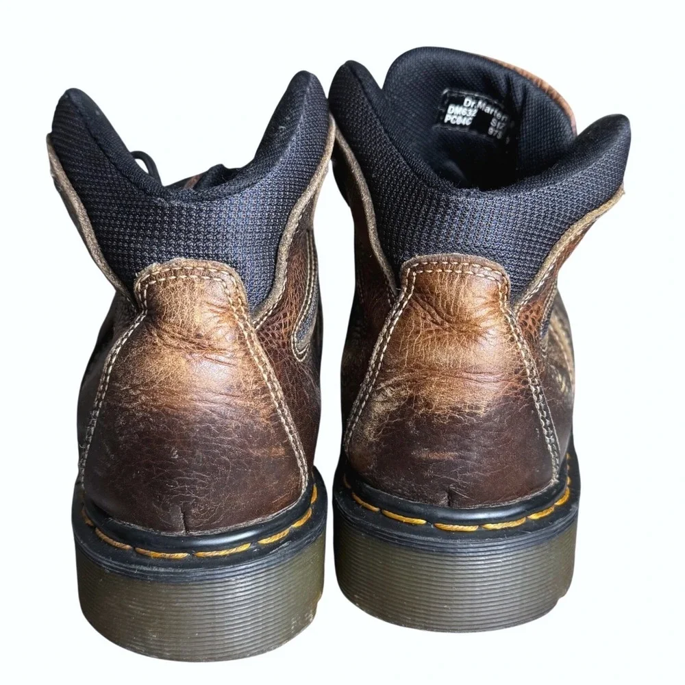 Dr Martens Men's Brown Leather Lace Up‎ Ankle Boots DM632 PC04C Size 9